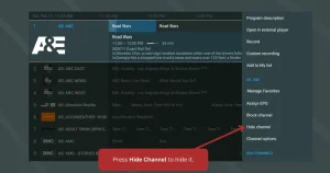 How to hide TiviMate channels